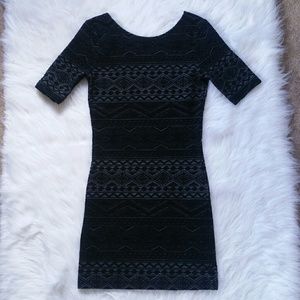 Divided Bodycon Black and Gray  Dress Size 8